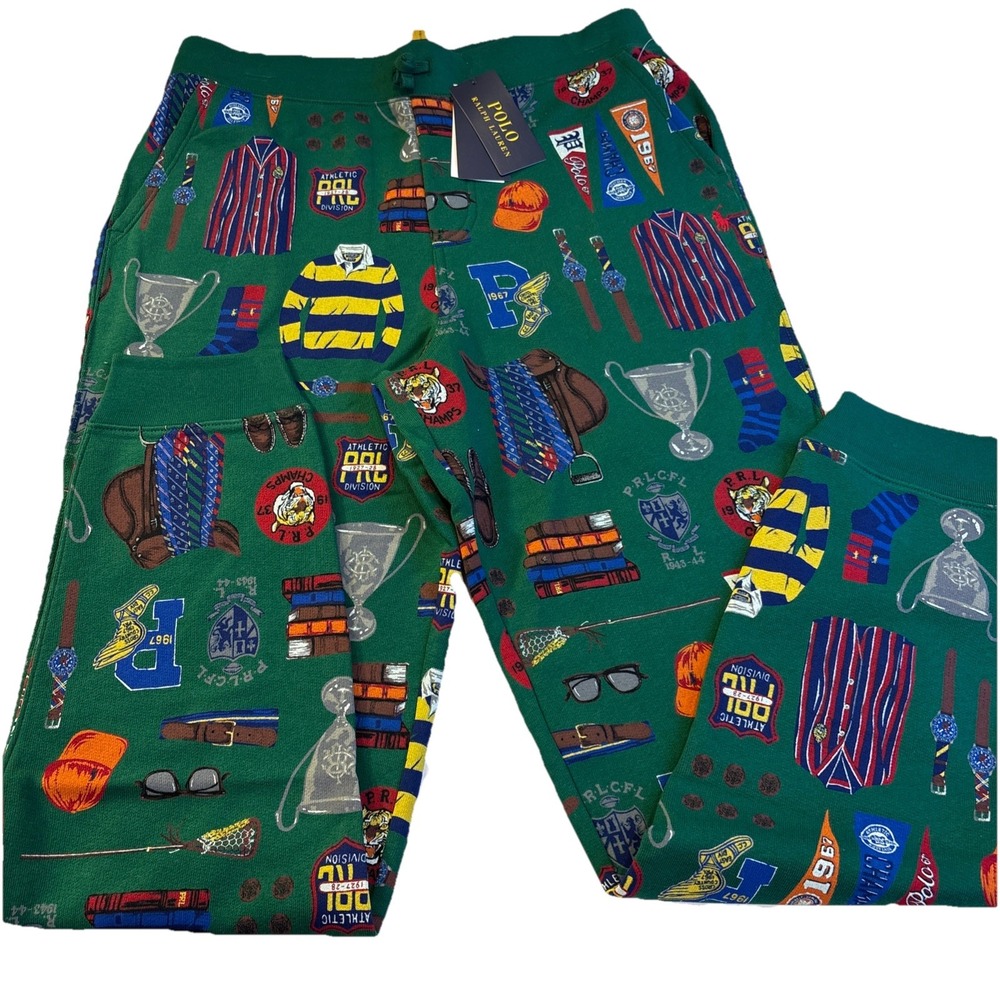 Polo Ralph Lauren Collegiate Pennant Fleece Jogger Varsity Preppy Boy's XL 18-20 - Picture 2 of 6